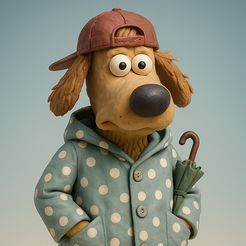 Brody — bold Scottish dog full of banter, Mad Fluent AI character